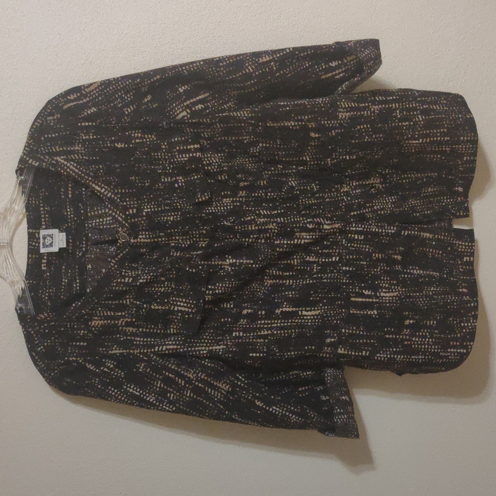 Anne Klein Brown Printed Blouse S